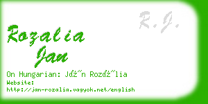 rozalia jan business card